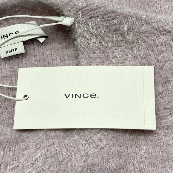 NEW VINCE Metallic Eyelash Pullover Sweater – Size XS – Orchid Stone Pink - Picture 4 of 10